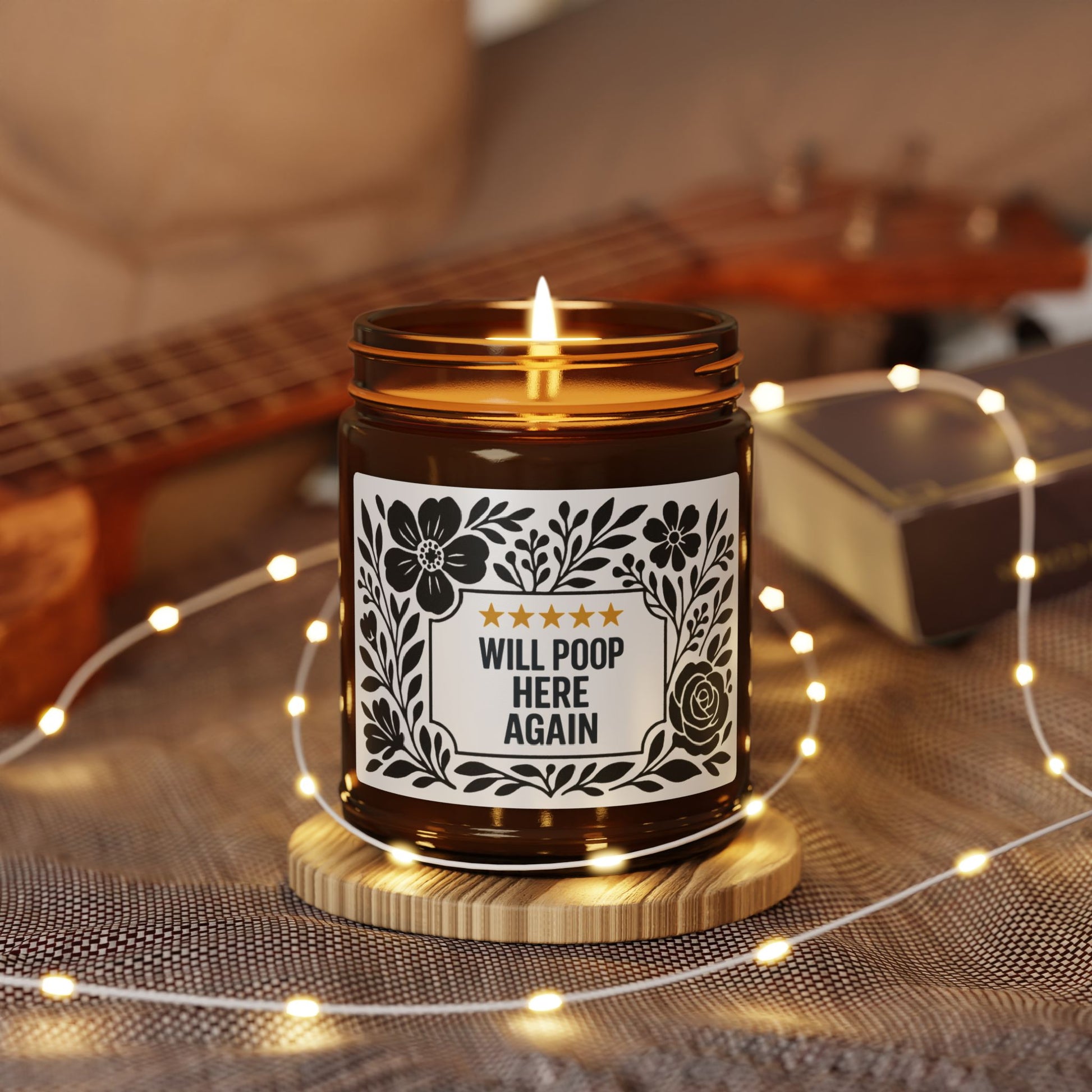 Will Poop Here Again Candle - MollitaMade
