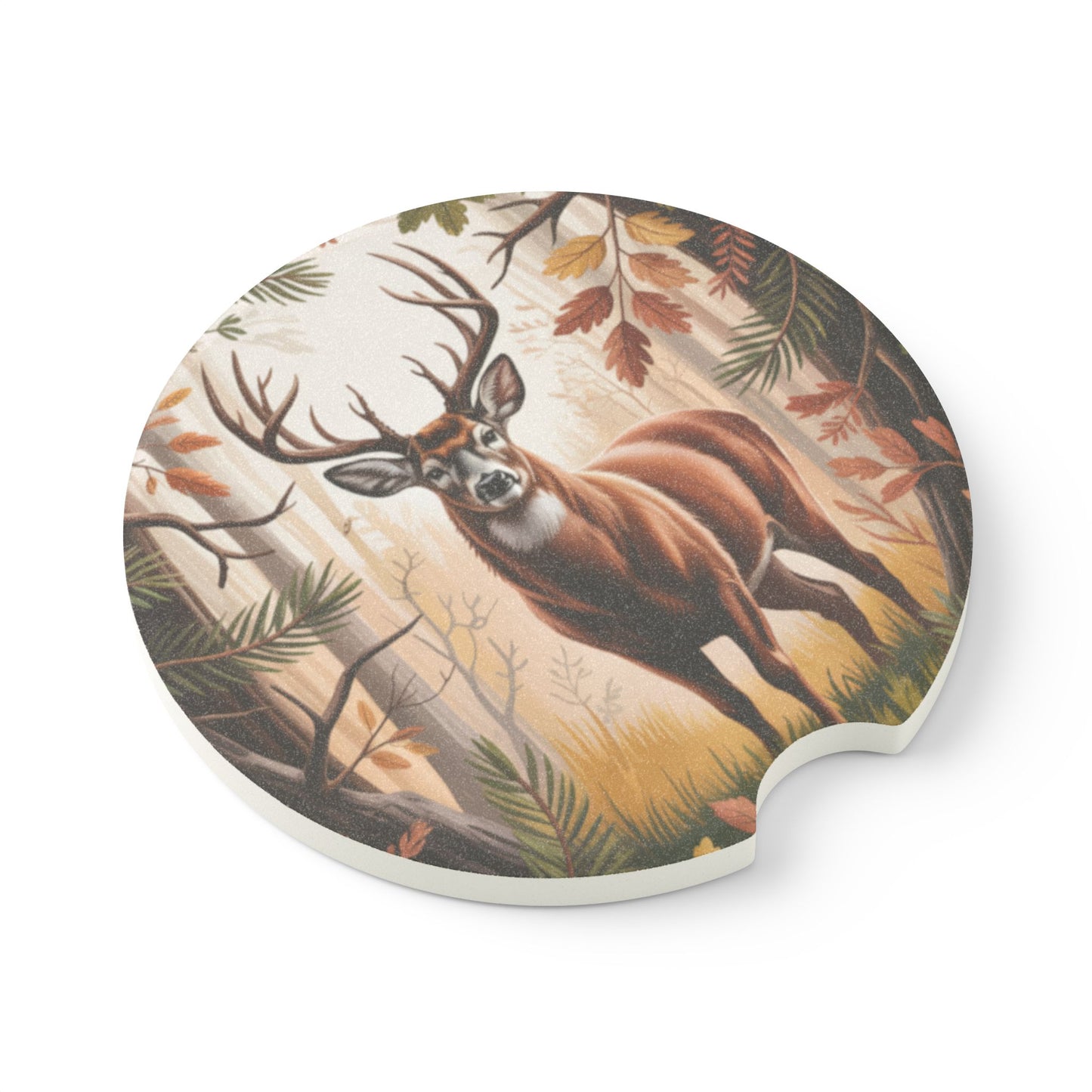 Deer Soapstone Car Coaster