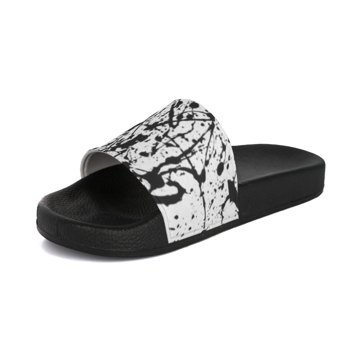 White Splat Men's Slide Sandals