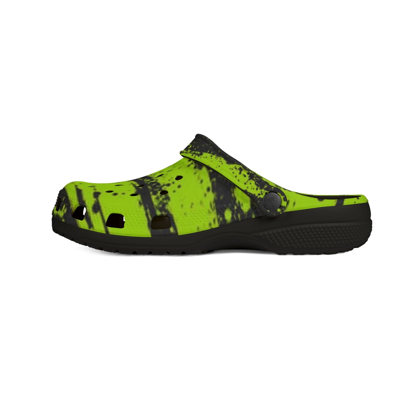 Lime Splat Rubber Clogs