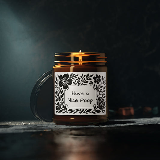 Have a Nice Poop Candle - MollitaMade  9oz / Amber / White Sage and Lavender 19.99