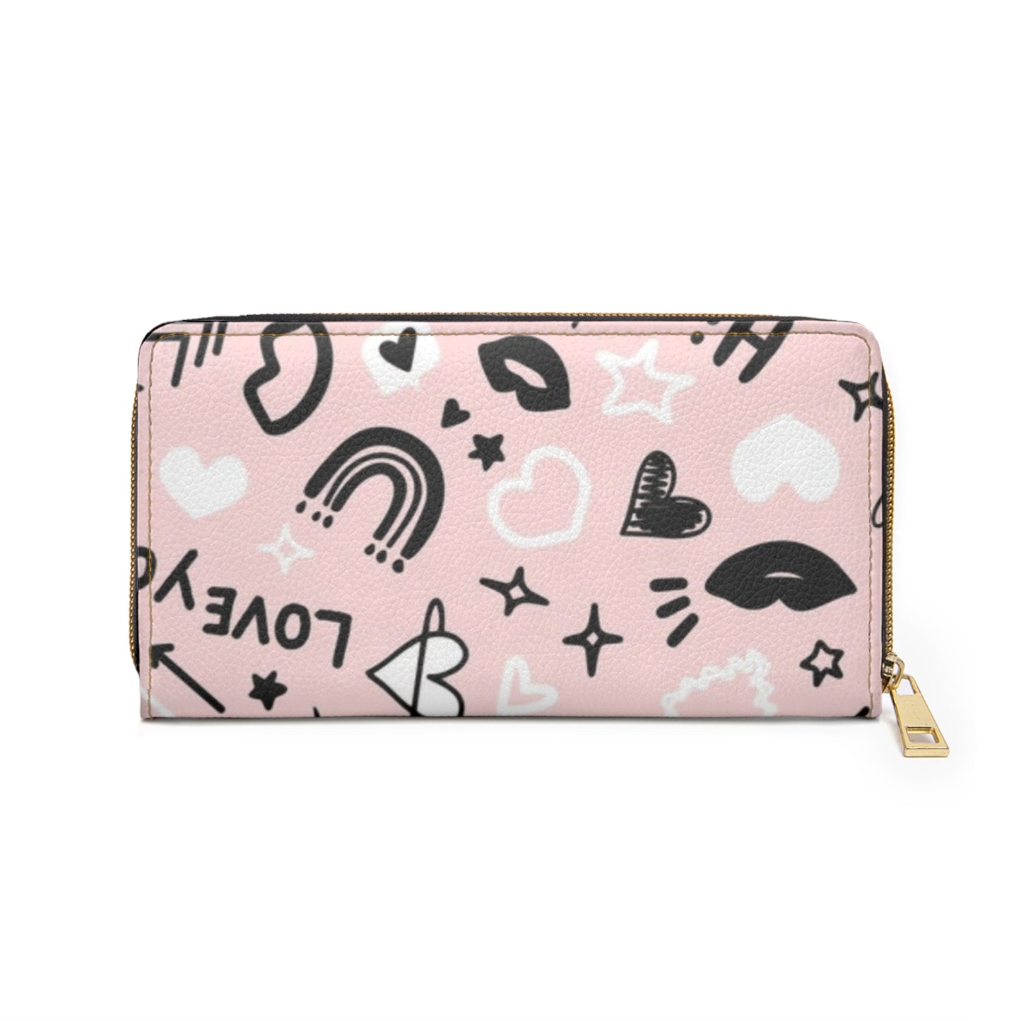 Pink Love Zipper Wallet