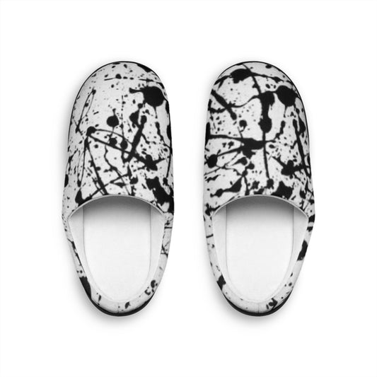 White Splat Men's Indoor Slippers