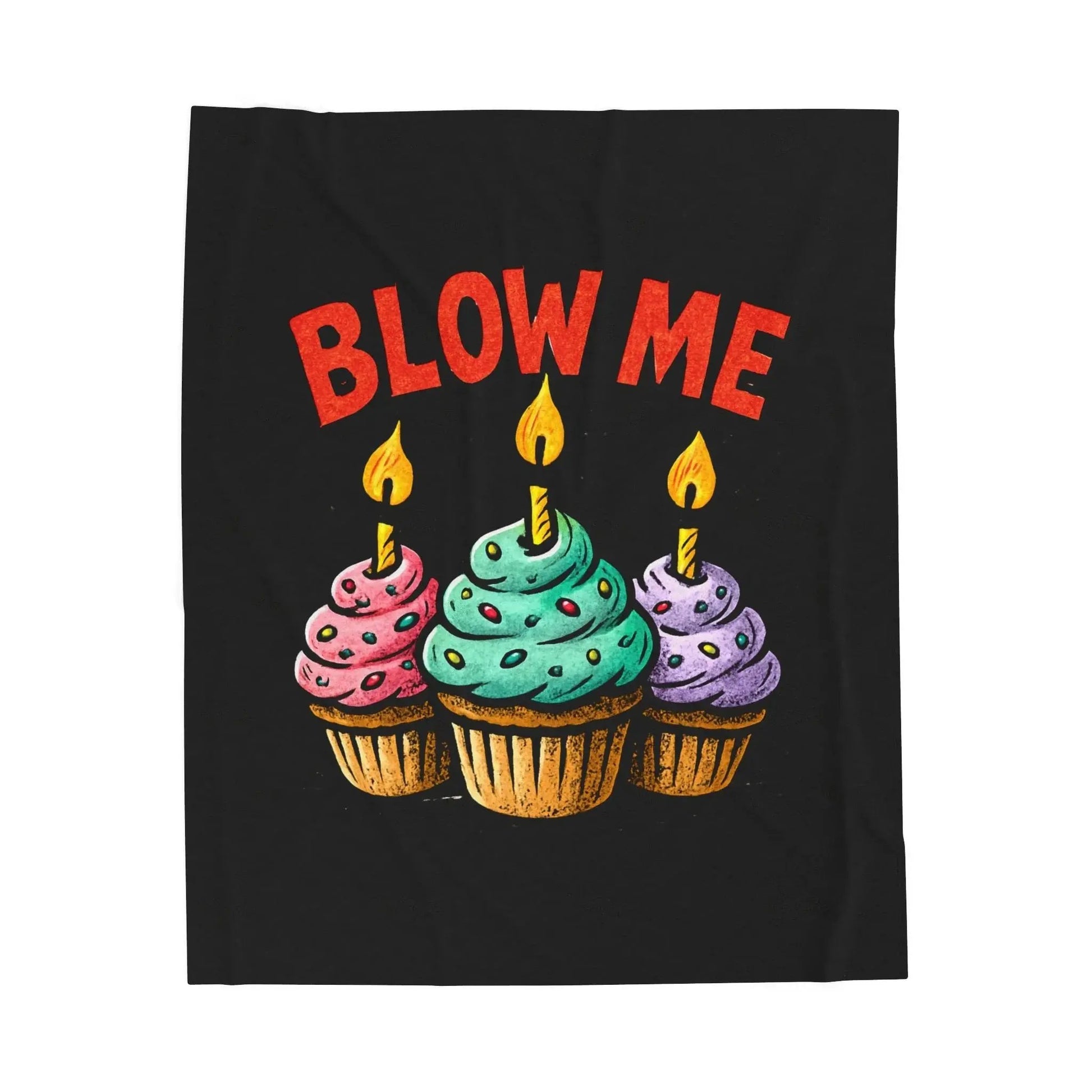 Blow Me Cupcake Blanket - MollitaMade