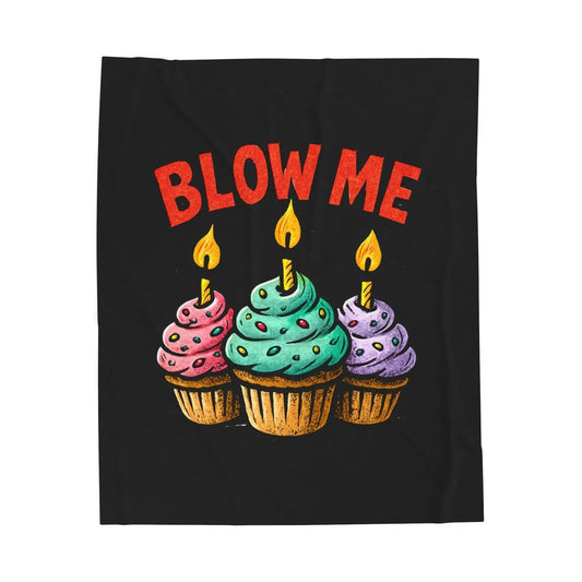 Blow Me Cupcake Blanket - MollitaMade