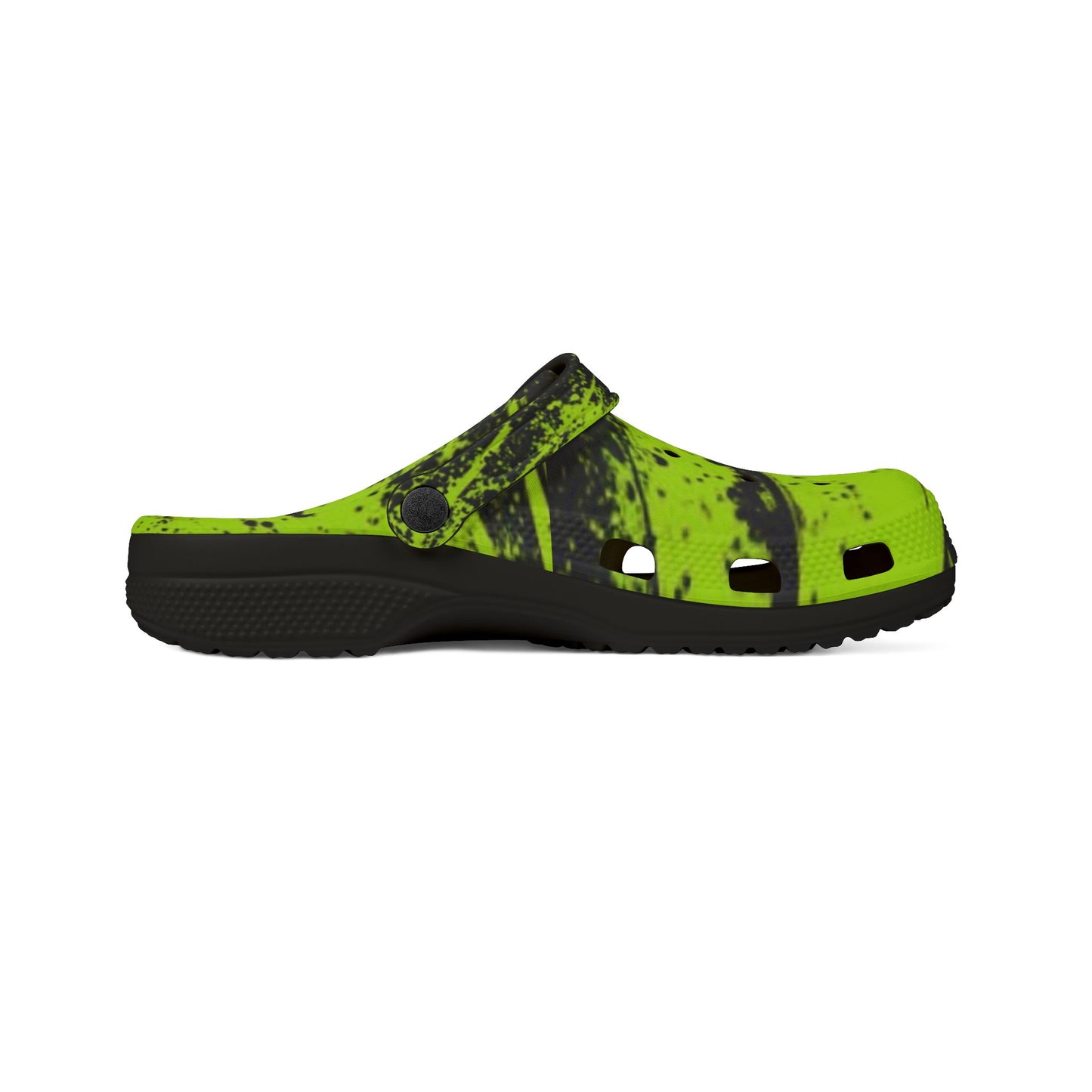 Lime Splat Rubber Clogs