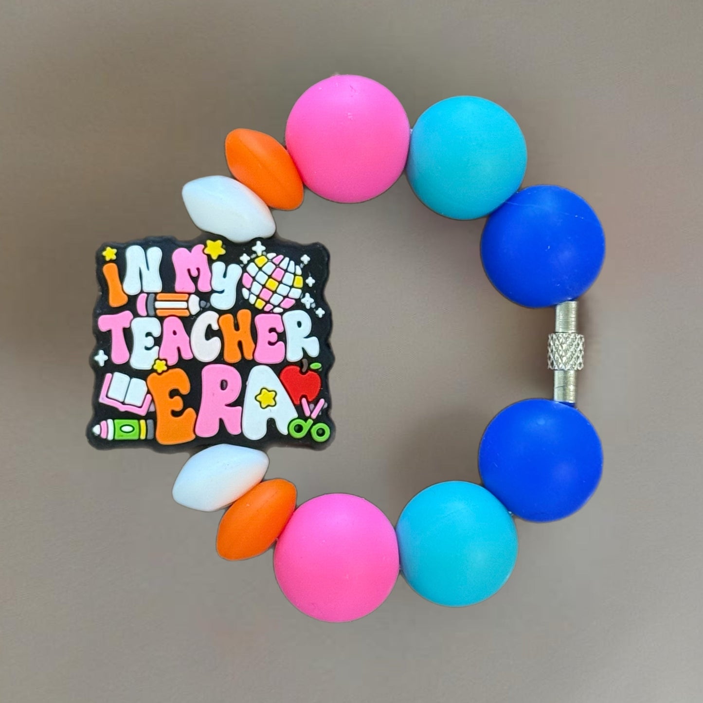 In My Teacher Era Handle Bracelet - Tumbler Handle Charm