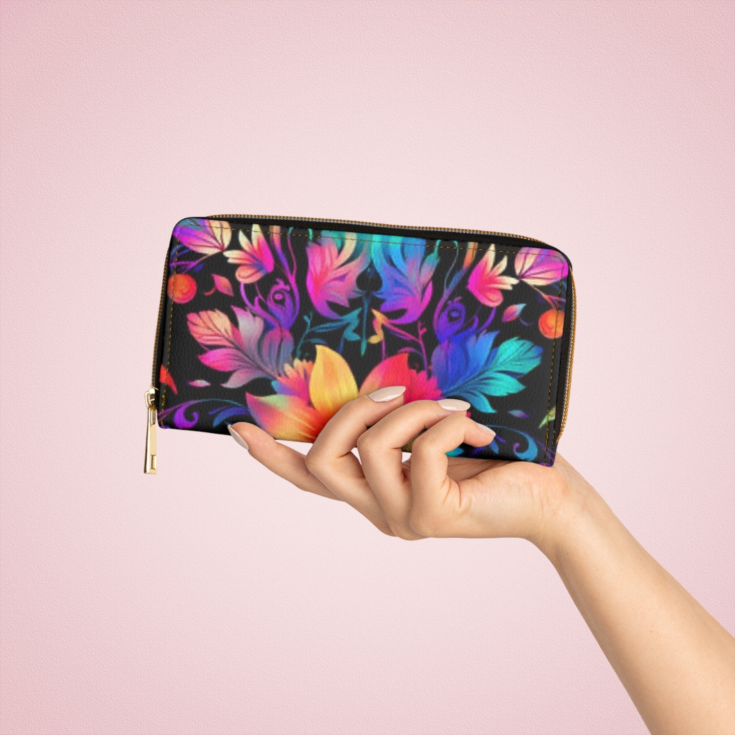 Cosmo Flower Zipper Wallet