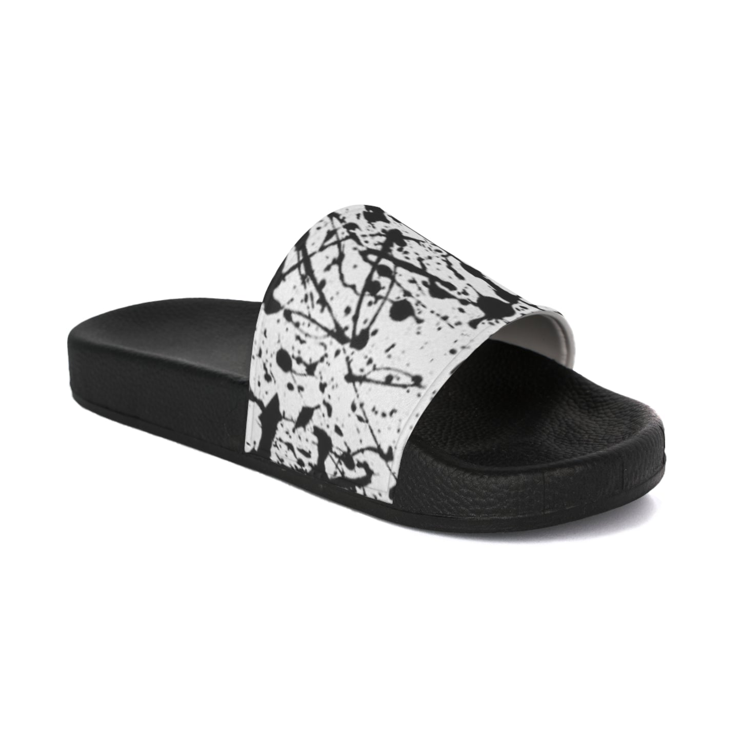 White Splat Men's Slide Sandals