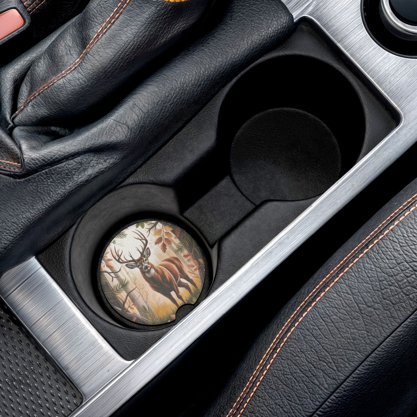Deer Soapstone Car Coaster