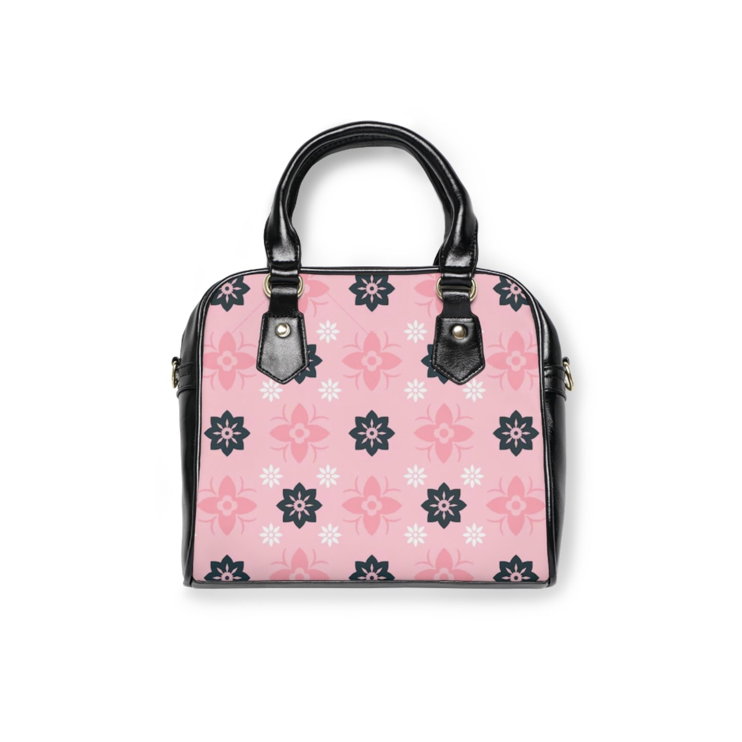 Pink Floral Shoulder Handbag