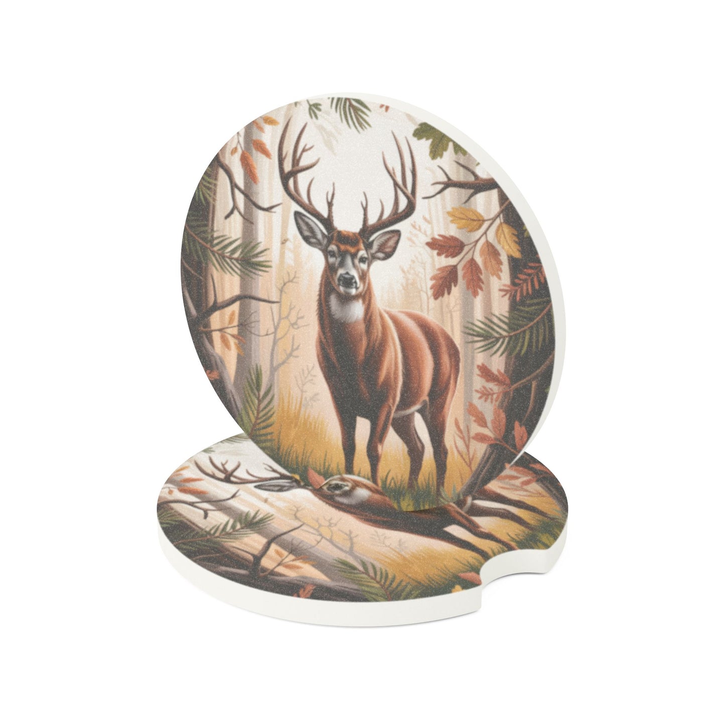 Deer Soapstone Car Coaster
