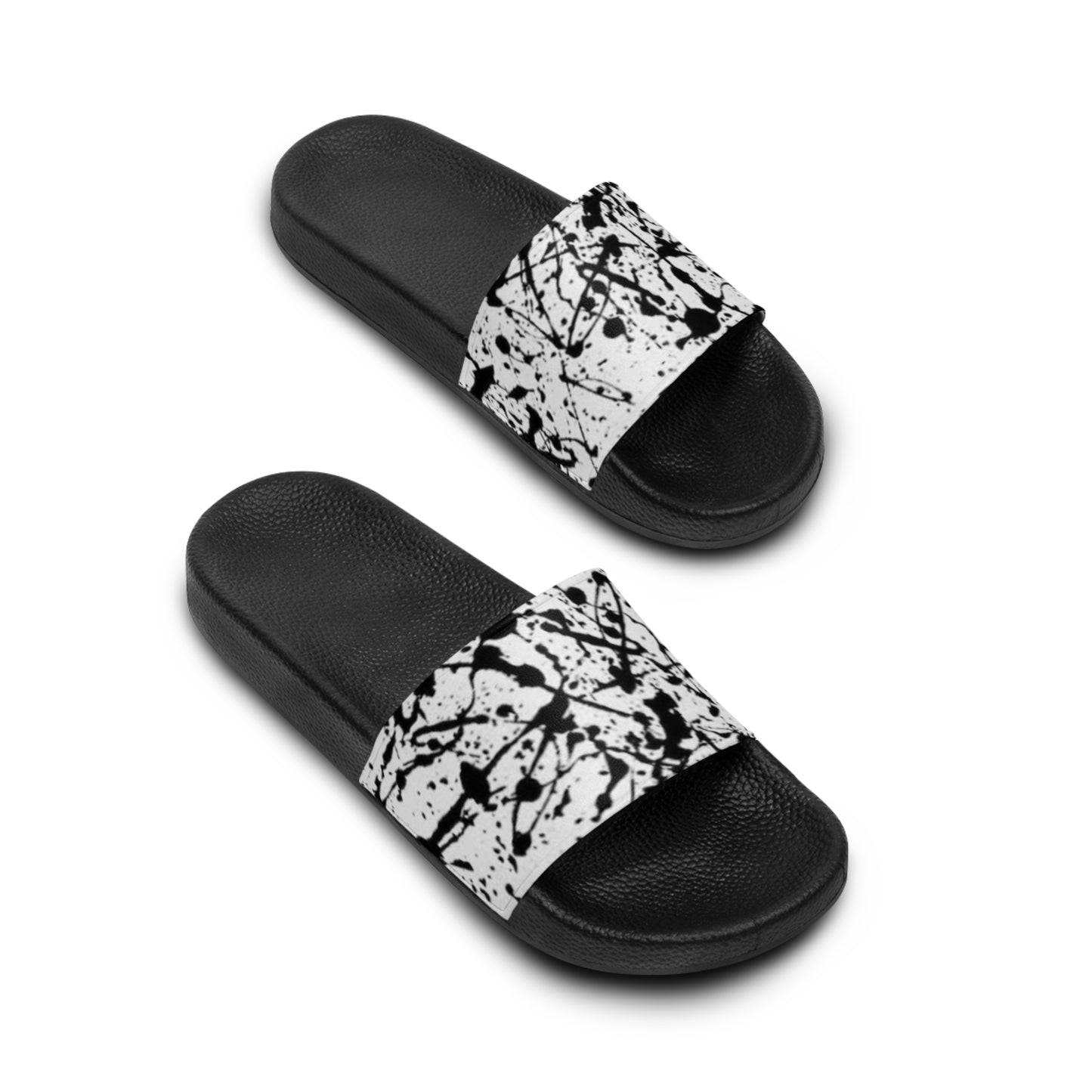 White Splat Men's Slide Sandals