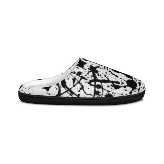 White Splat Men's Indoor Slippers