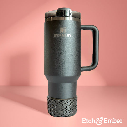 Onyx Shimmer Metallic Waffle Tumbler Boot