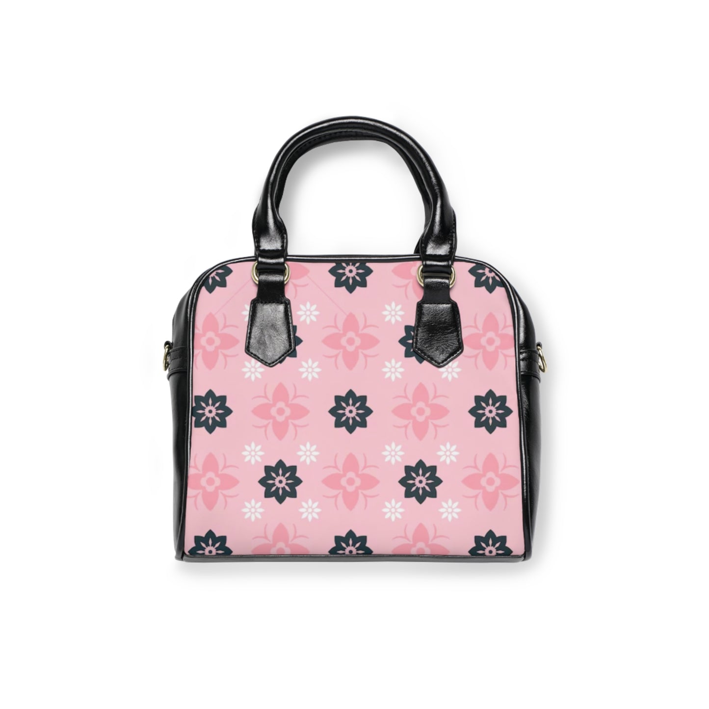 Pink Floral Shoulder Handbag