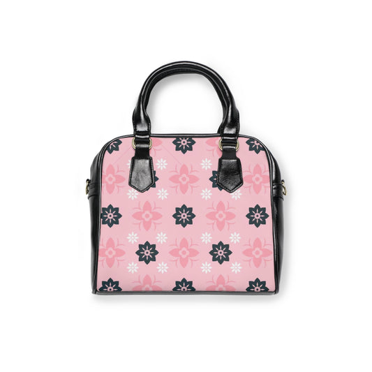Pink Floral Shoulder Handbag