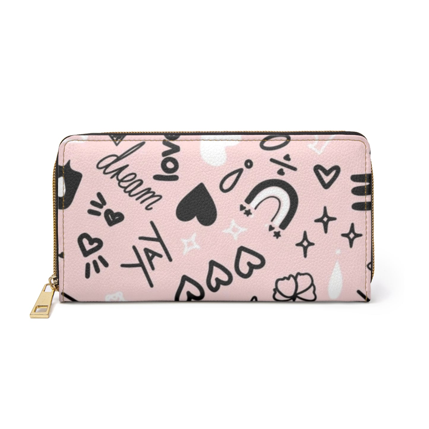 Pink Love Zipper Wallet