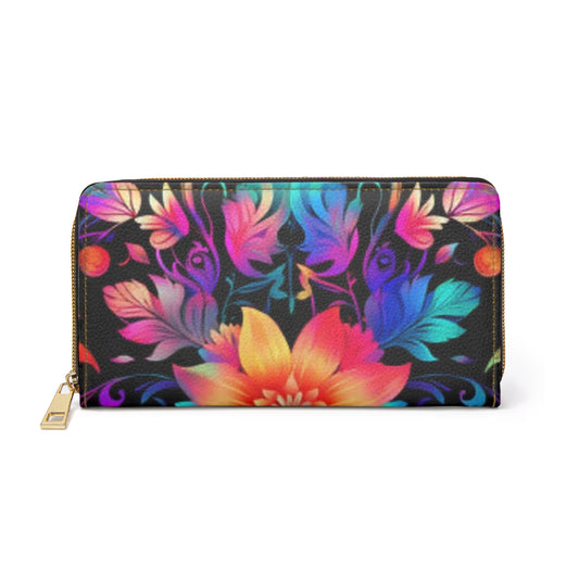 Cosmo Flower Zipper Wallet