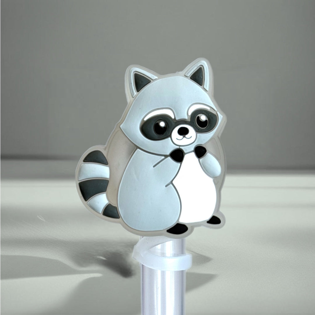 LED Light Up Ricky The Raccoon Straw Topper