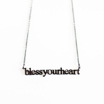 Bless Your Heart Cutout Necklace