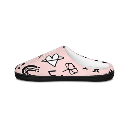 Pink Love Women's Indoor Slippers