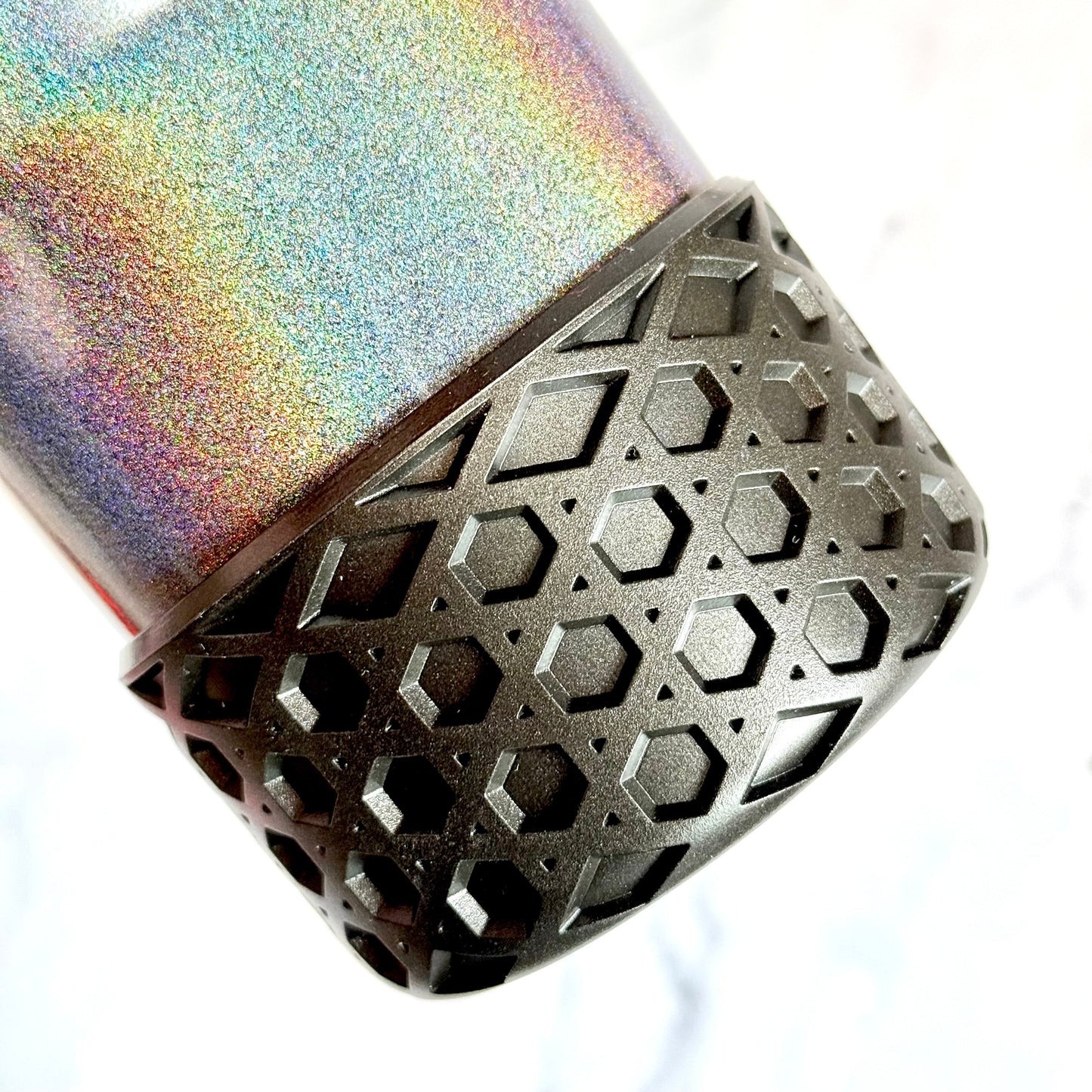 Onyx Shimmer Metallic Waffle Tumbler Boot