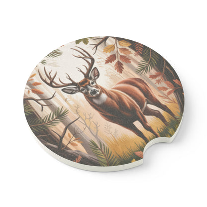Deer Soapstone Car Coaster