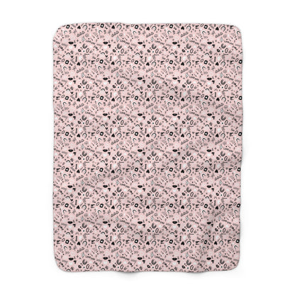 Pink Love Sherpa Blanket