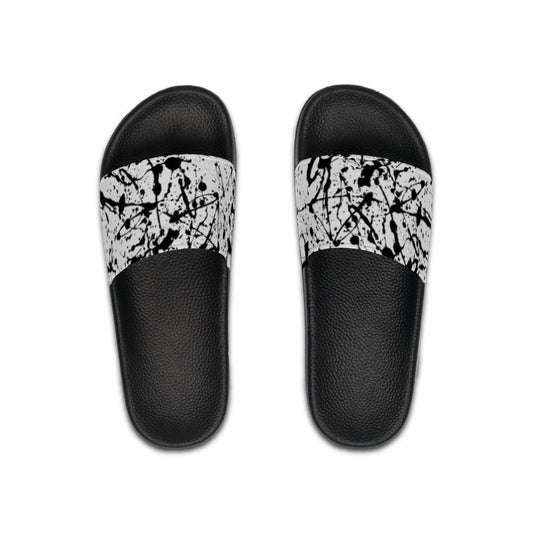 White Splat Men's Slide Sandals