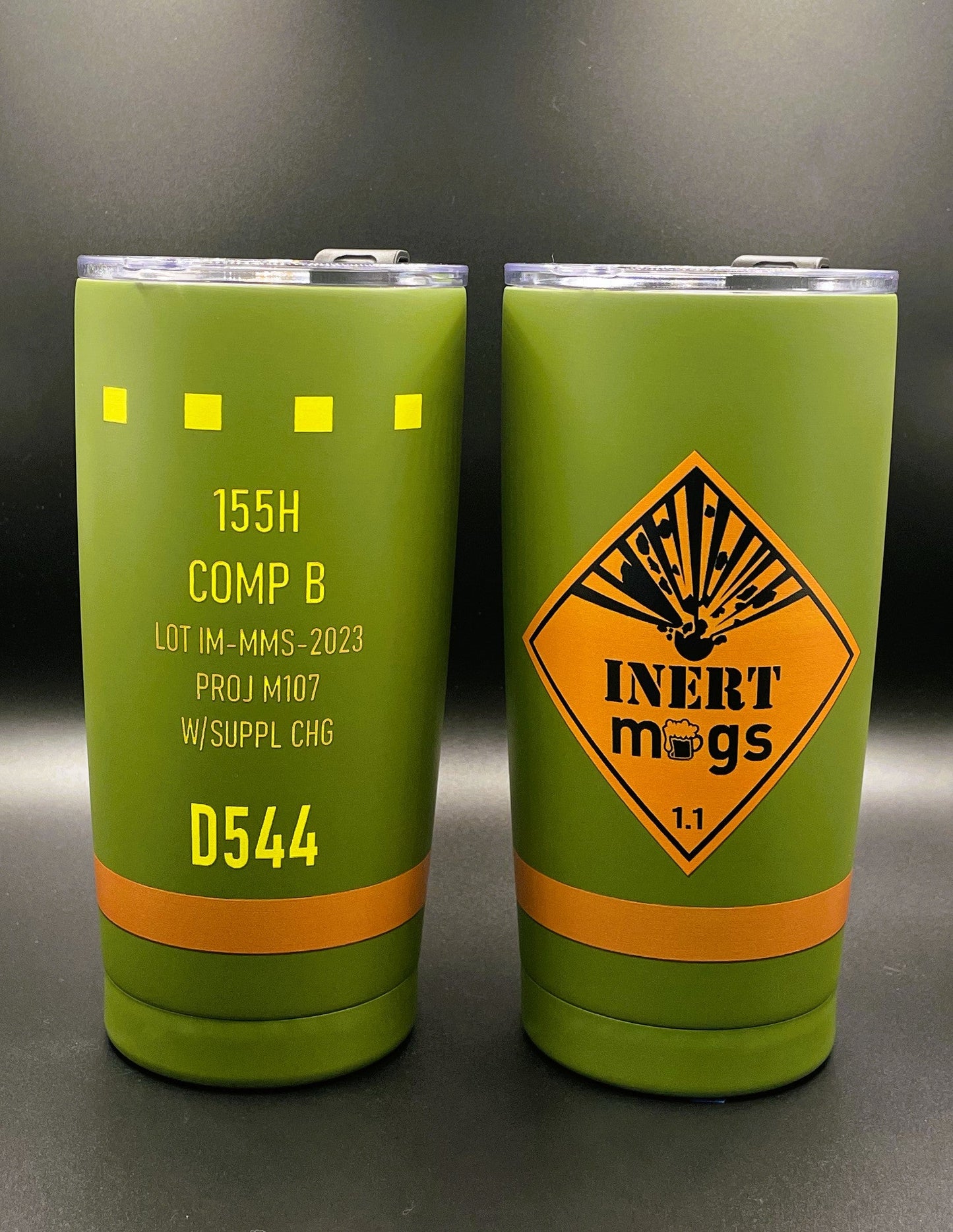 20oz 155mm Artillery Tumbler (High Explosive) – Military Inspired Insulated Drinkware