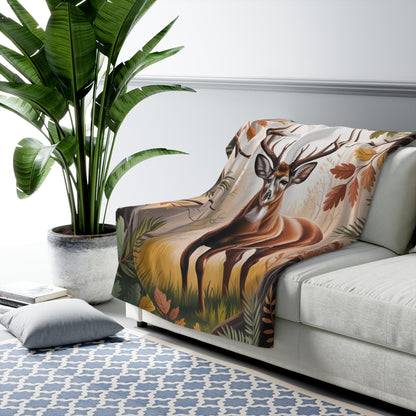 Deer Sherpa Blanket