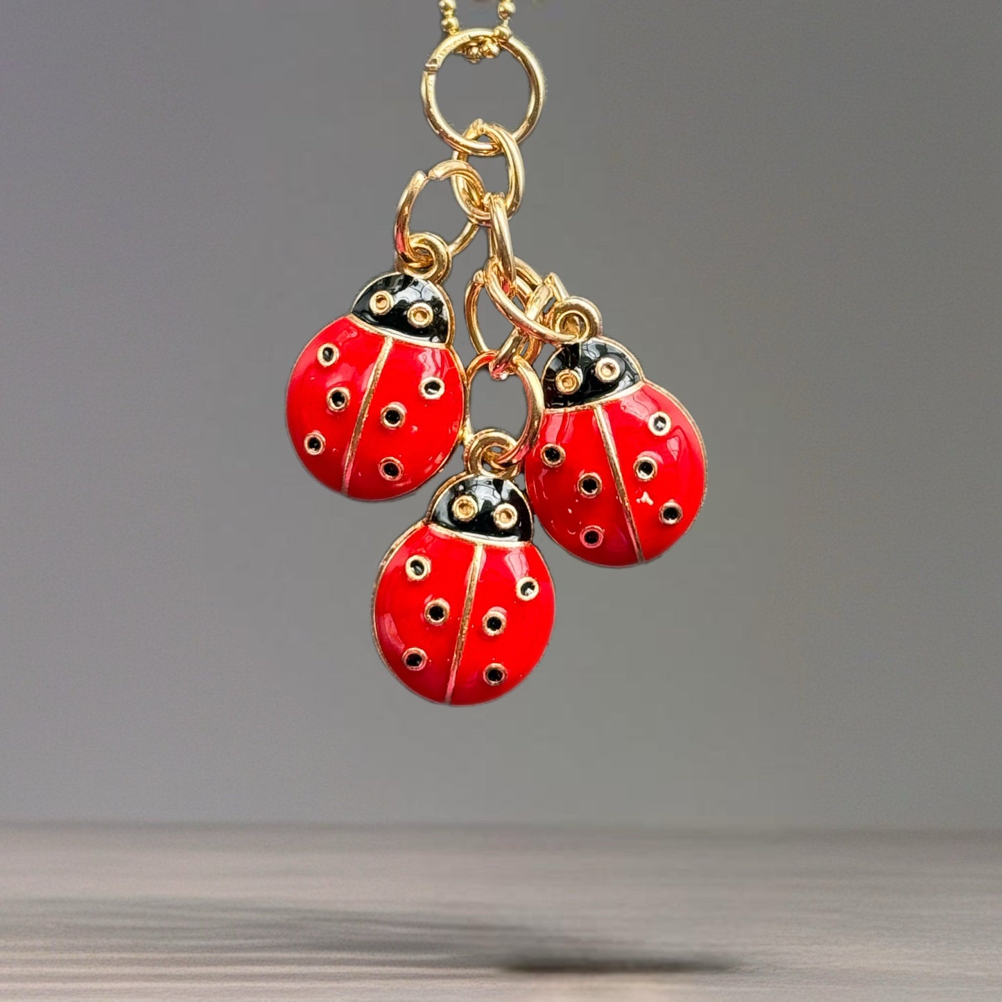 Red Ladybugs Charm - Tumbler Handle Charm