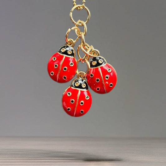 Red Ladybugs Charm - Tumbler Handle Charm