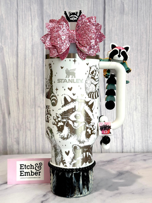 Local Book Club Raccoon Bracelet - Tumbler Handle Charm