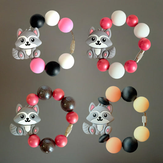 Cutie Raccoon Bracelet - Tumbler Handle Charm