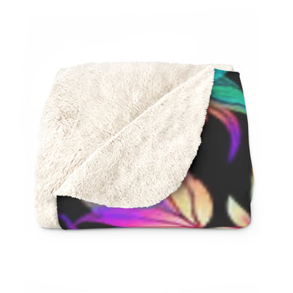 Cosmic Flower Sherpa Blanket