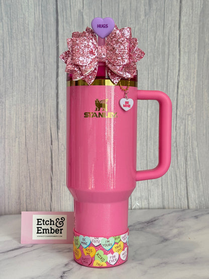 Conversation Heart Charms - Tumbler Handle Charm