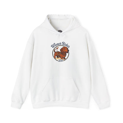 Wiener Rides Hoodie - MollitaMade 2XL / White 44.99