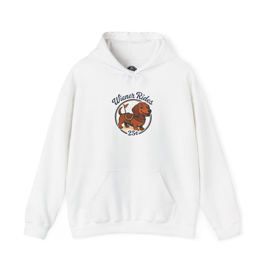 Wiener Rides Hoodie - MollitaMade 2XL / White 44.99