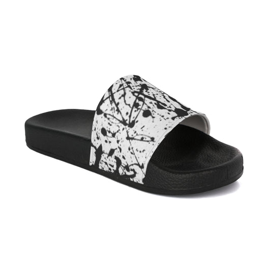 White Splat Men's Slide Sandals