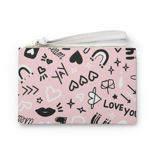 Pink Love Clutch Bag