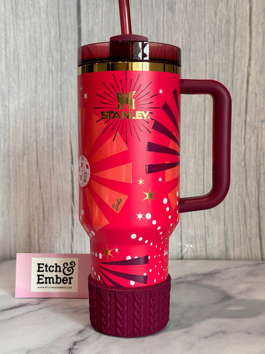 DYNAMITE MAROON MACRAME Tumbler Boot