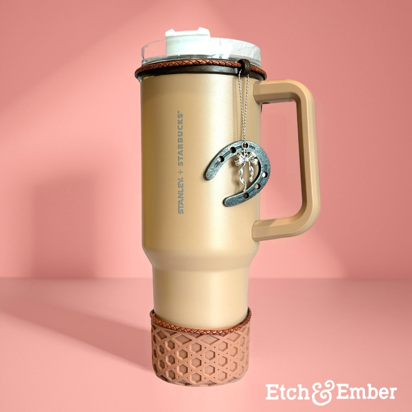 Iron Horseshoe Charm - Tumbler Handle Charm