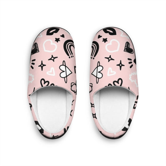 Pink Love Women's Indoor Slippers