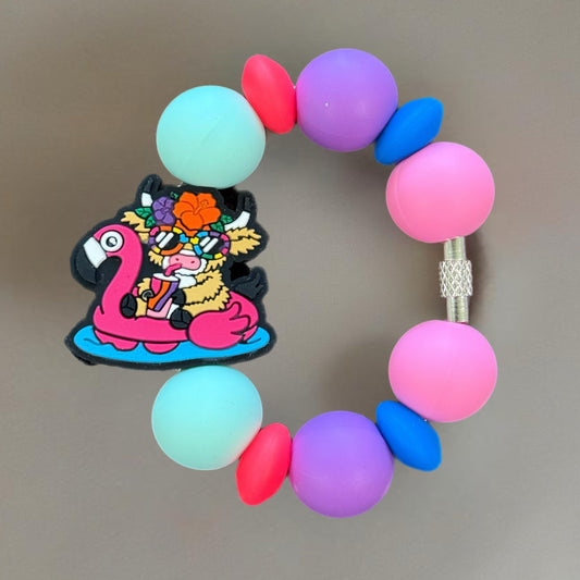Tropi-cow Vibes Handle Bracelet - Tumbler Handle Charm