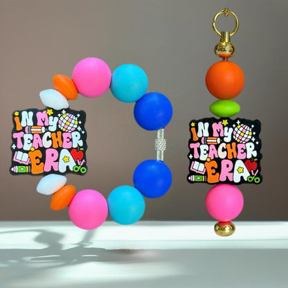 In My Teacher Era Handle Bracelet - Tumbler Handle Charm
