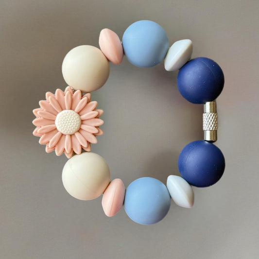Blue Corn Blossom Handle Bracelet - Tumbler Handle Charm