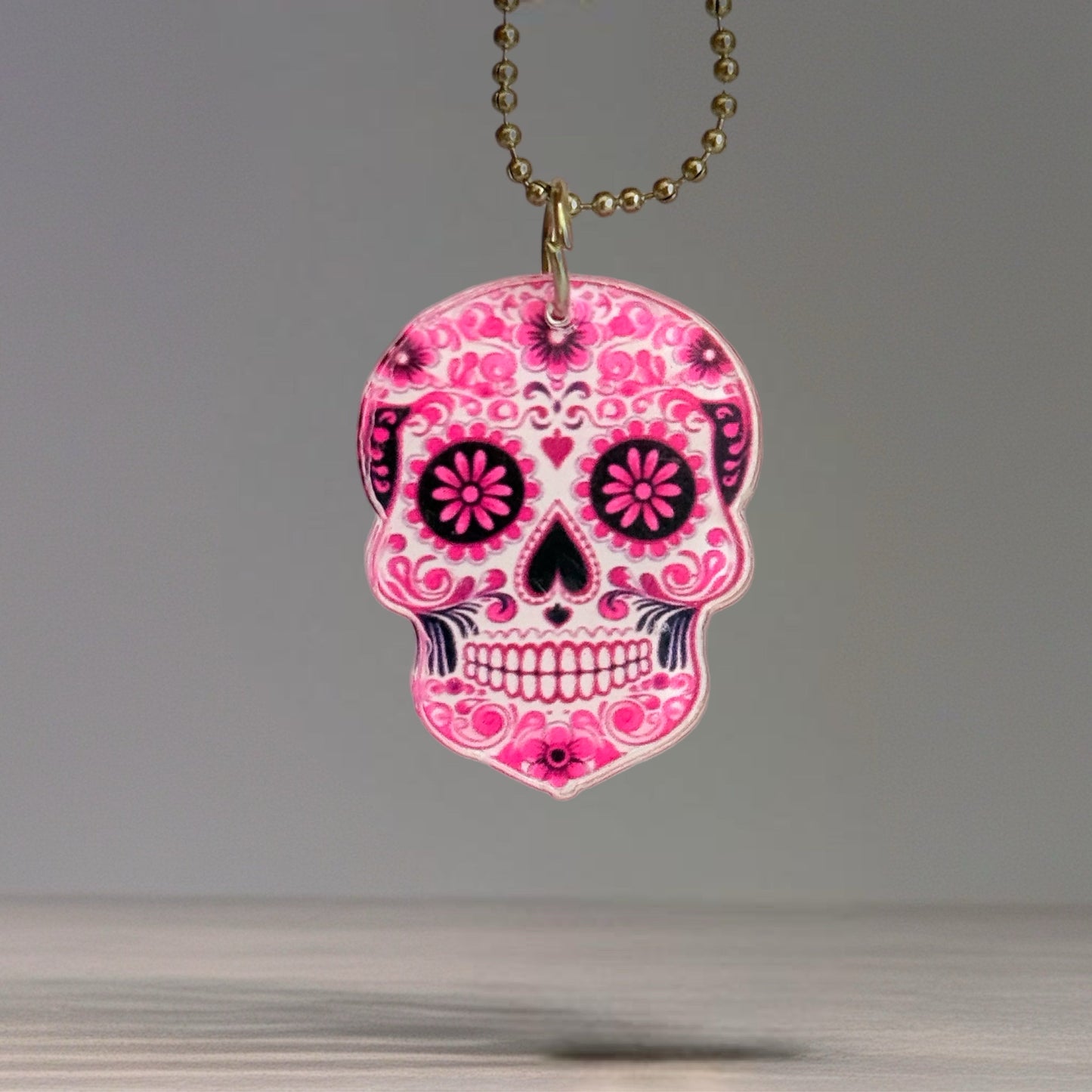 Sugar Skull Skeleton Charm - Tumbler Handle Charm