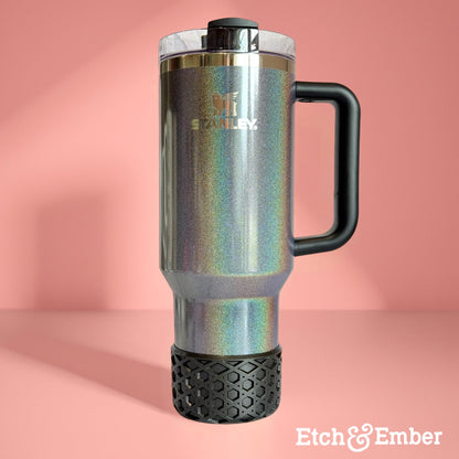 Onyx Shimmer Metallic Waffle Tumbler Boot